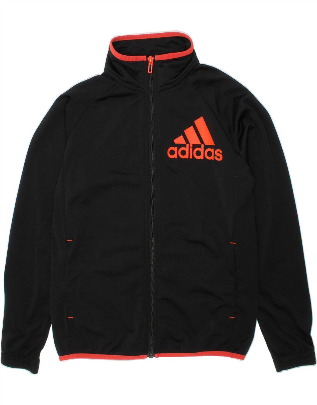 ADIDAS Boys Graphic Tracksuit Top Jacket 11-12 Years Black Polyester Vintage Adidas and Second-Hand Adidas from Messina Hembry 