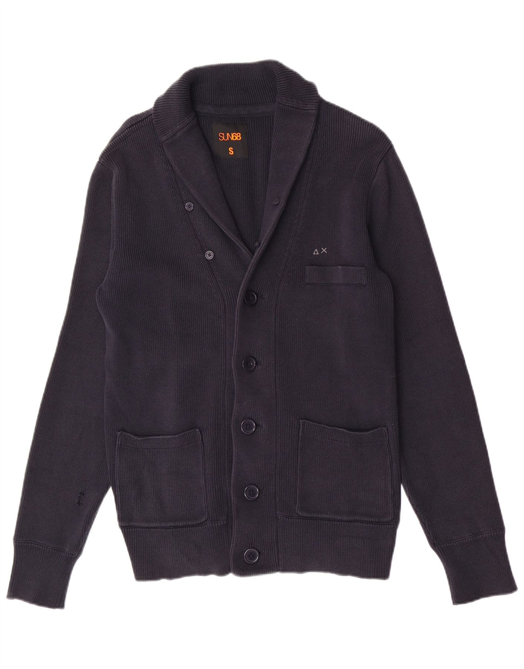 Sun68 Herren-Strickjacke, klein, marineblau, Baumwolle