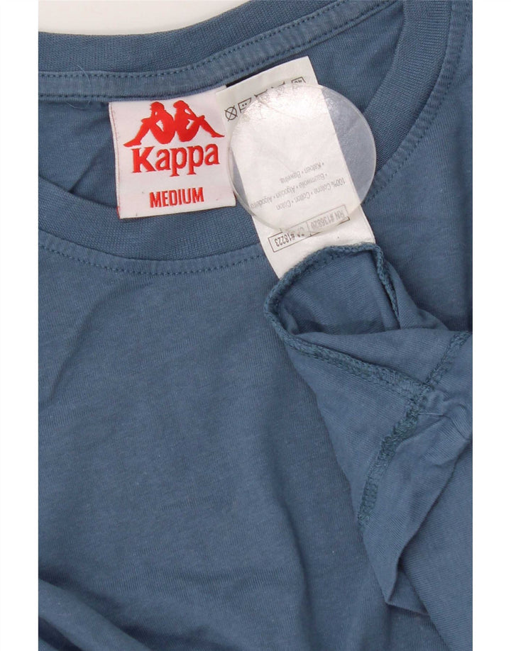 Kappa Herren Graphic Top Langarm mittelblaue Baumwolle