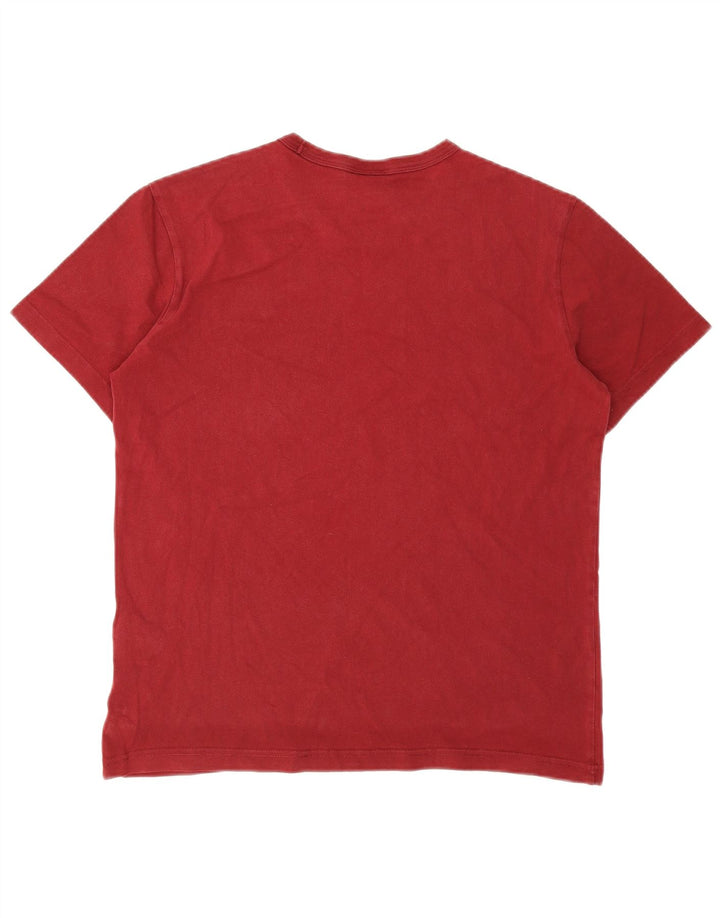 Champion Herren-T-Shirt mit Grafik, mittelrote Baumwolle