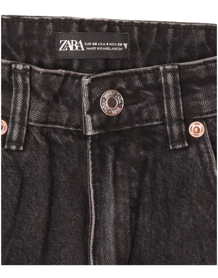 Zara Damen Jeansshorts EU 36 XS W26 Graue Baumwolle