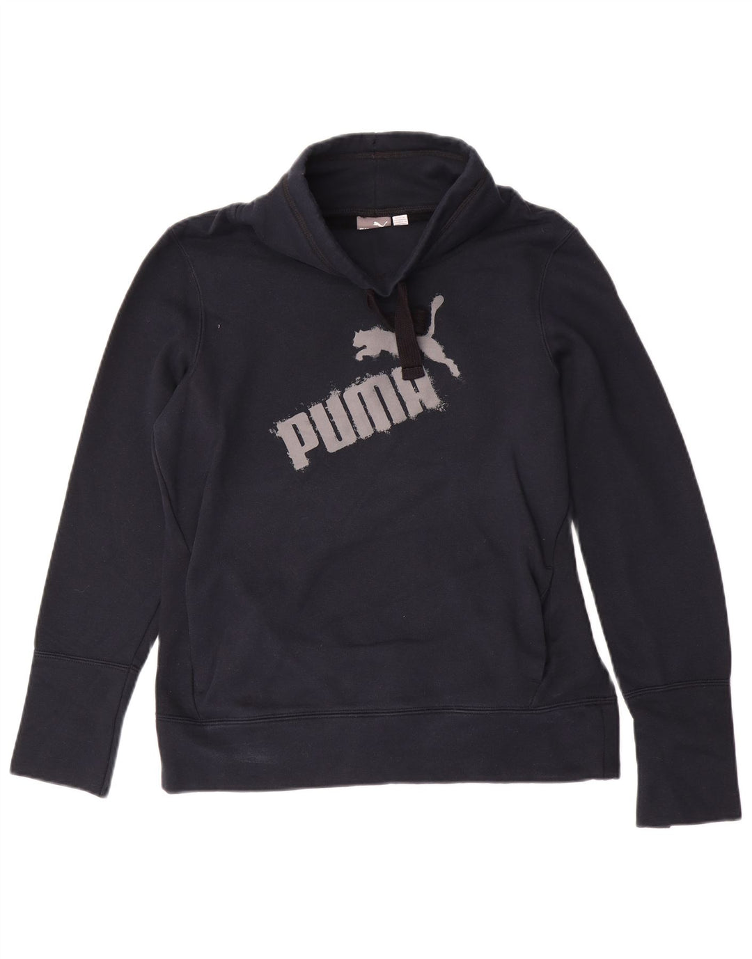 PUMA Damen Grafik-Sweatshirt-Pullover UK 12 Medium Marineblau