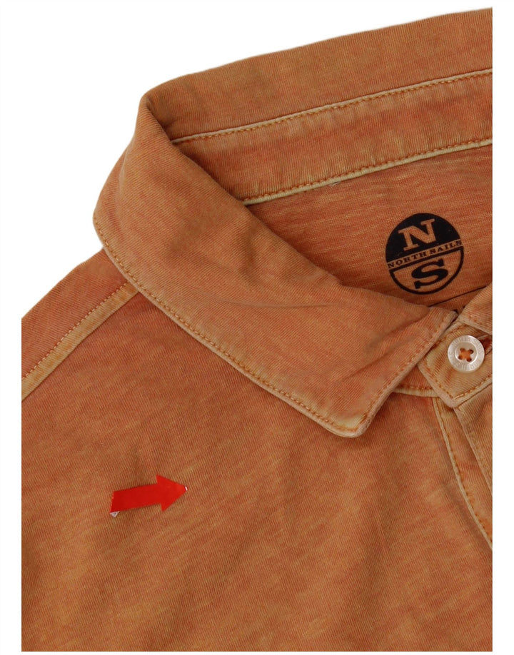 North Sails Herren-Poloshirt mit normaler Passform, Größe S, Orange, Baumwolle