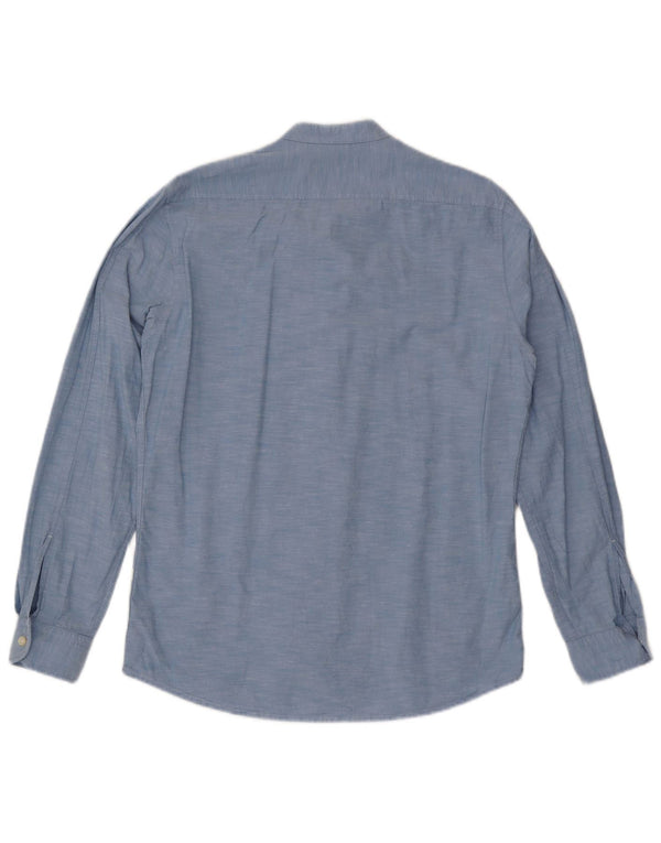 HUGO BOSS Herren-Hemd in normaler Passform aus mittelblauer Baumwolle