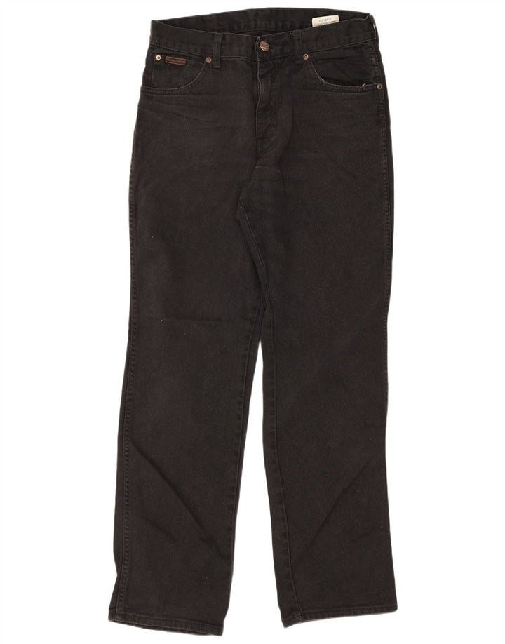 Wrangler Herren Texas Straight Jeans W32 L32 Schwarze Baumwolle