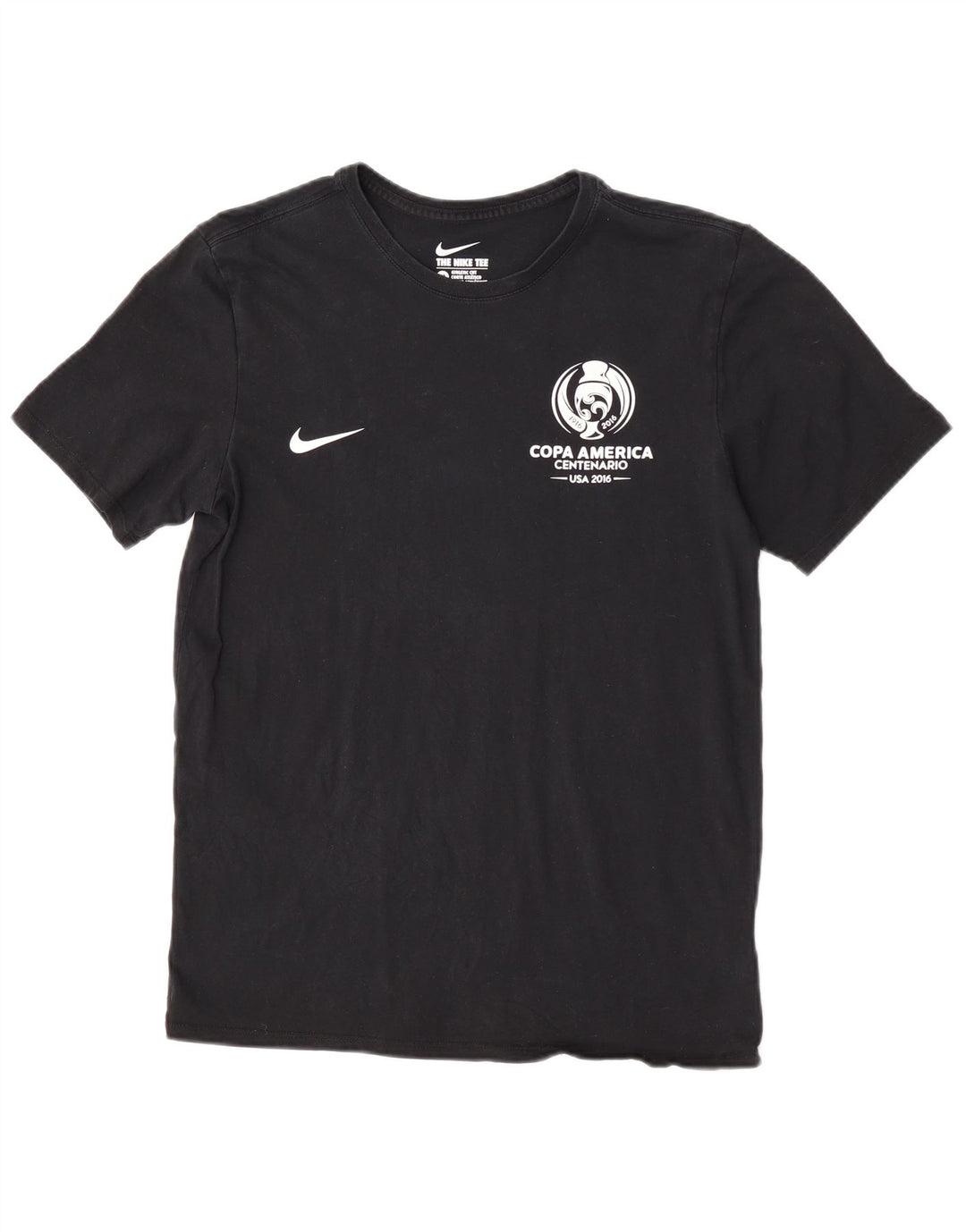 Nike Herren Athletic Cut Graphic T-Shirt-Oberteil aus mittelschwarzer Baumwolle