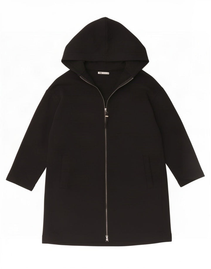 Langer, übergroßer Damen-Cardigan von Zara, Gr. 14, mittelschwarz, Baumwolle