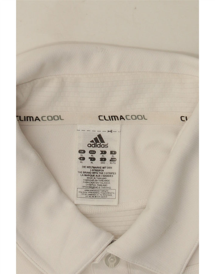 Adidas Herren Climacool Poloshirt XL Weiß Polyester