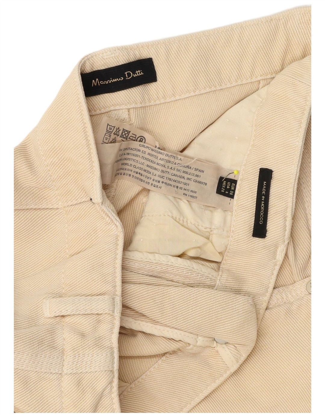 Massimo Dutti Damen Kurze Hose EU 38 Small W28 L24 Beige Lyocell