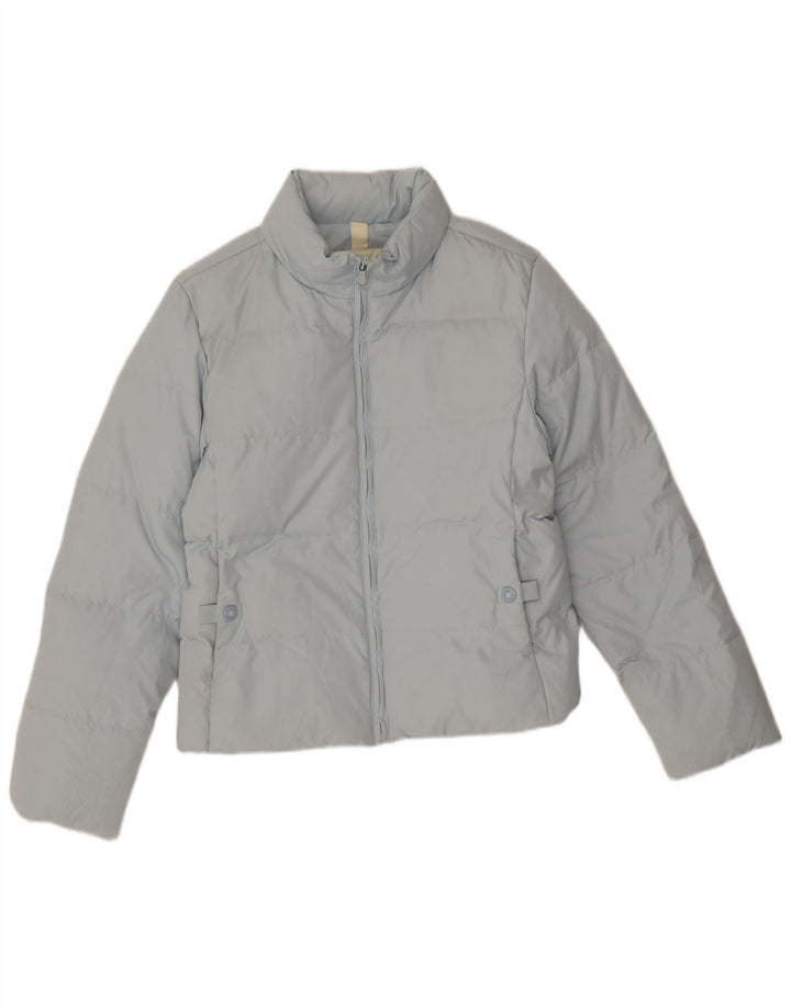 Champion Wattierte Damenjacke mit Kapuze, UK 12, Mittelblau, Polyester