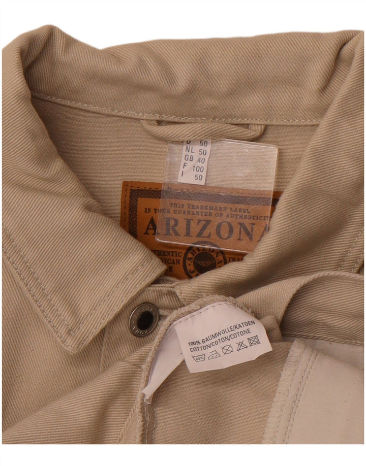 ARIZONA Herren Jeansjacke UK 40 Large Beige Baumwolle