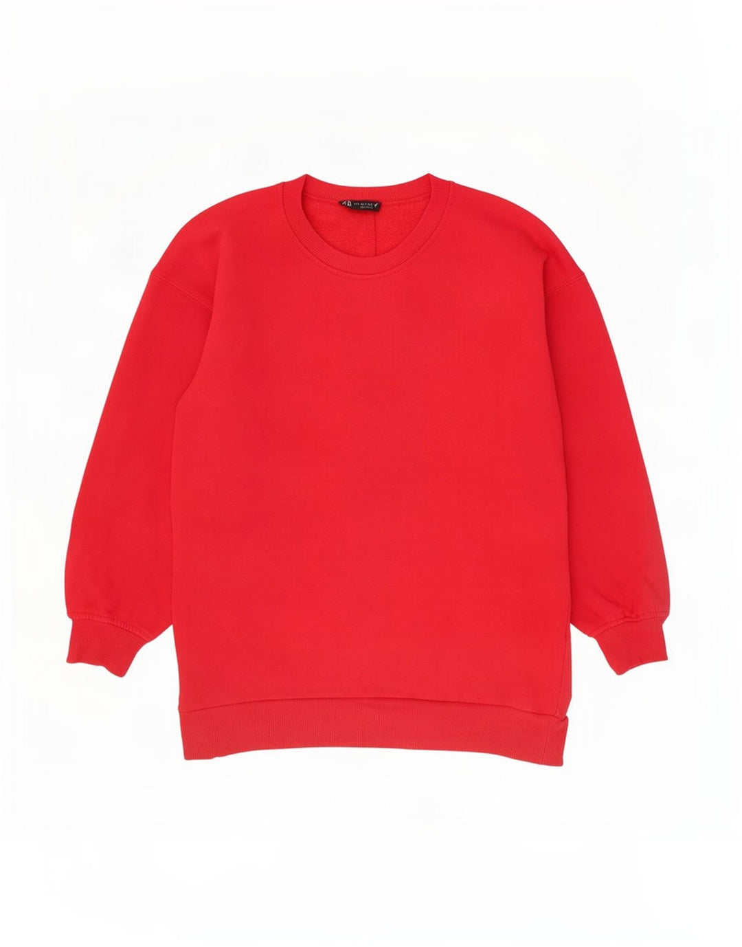 Zara Damen-Sweatshirt in Übergröße, Größe S, Rot, Baumwolle, UK 10