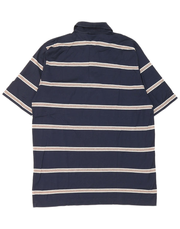 Amerigo Vespucci Herren Poloshirt 2XL Marineblau gestreift aus Baumwolle