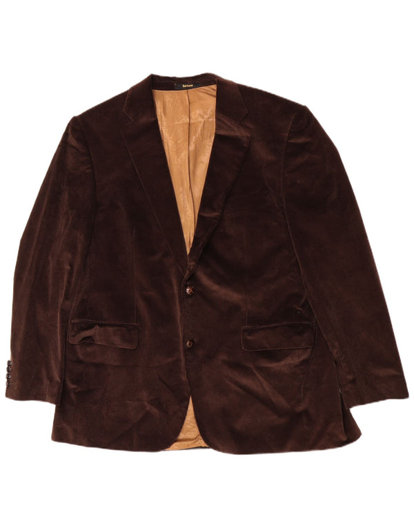 Barbour Herren-Blazer aus Cord mit 2 Knöpfen, IT 56 3XL, braune Baumwolle