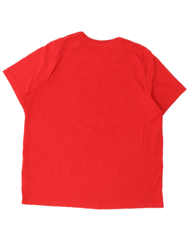 Jordan Herren Grafik T-Shirt Top 2XL Rote Baumwolle
