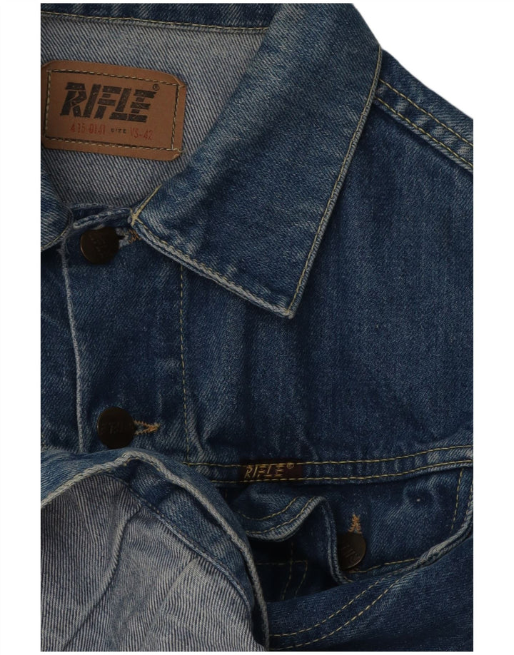 Rifle Damen Jeansjacke IT 42 Mittelblaue Baumwolle