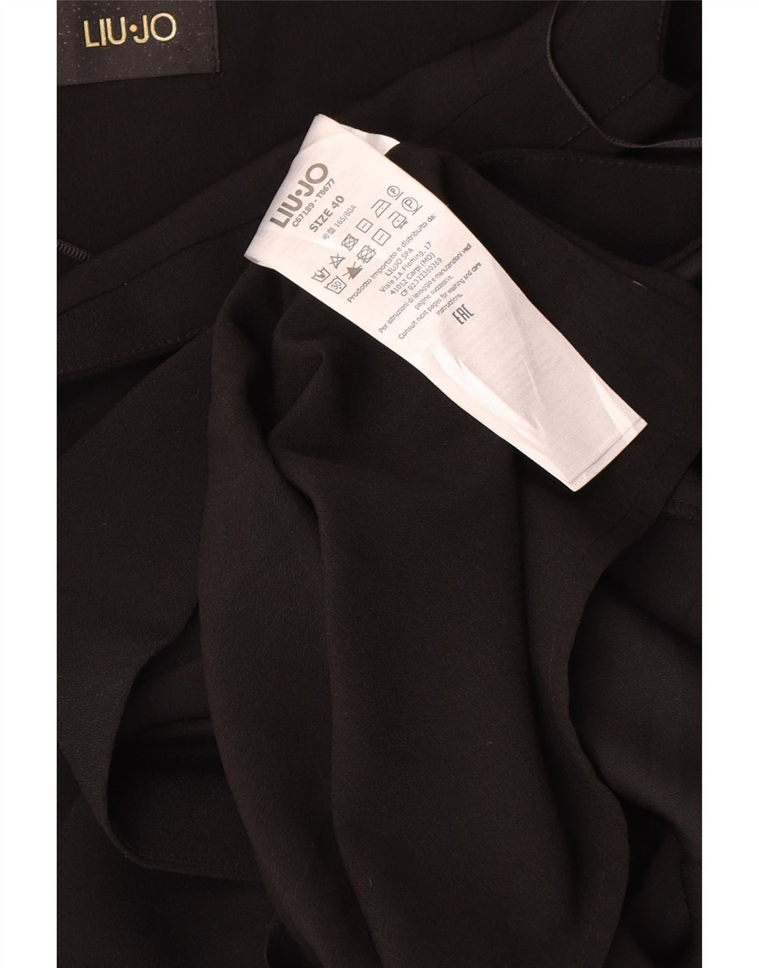 Liu Jo Damen Ärmelloses A-Linien-Kleid IT 40 Small Schwarz Polyester