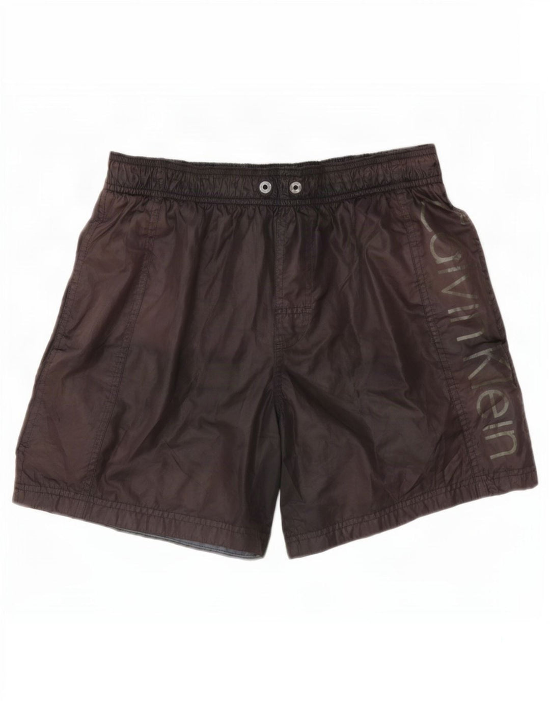 Calvin Klein Herren Badeshorts mit Grafik, Größe S, braun, Polyester