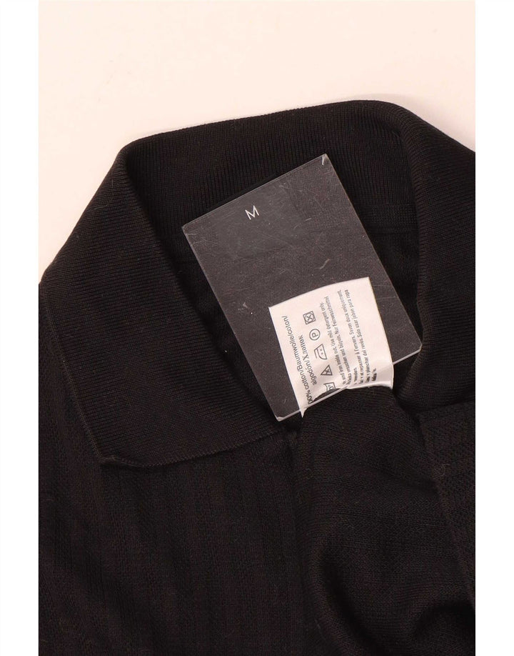 Hugo Boss Herren-Langarm-Poloshirt aus mittelbraun gestreifter Baumwolle