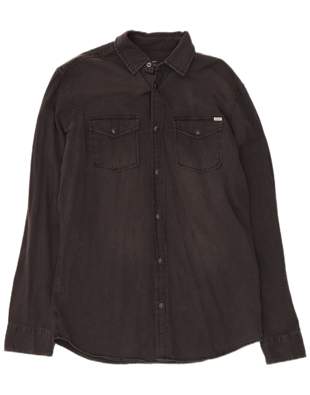 JACK & JONES Herren Jeanshemd mittelschwarze Baumwolle