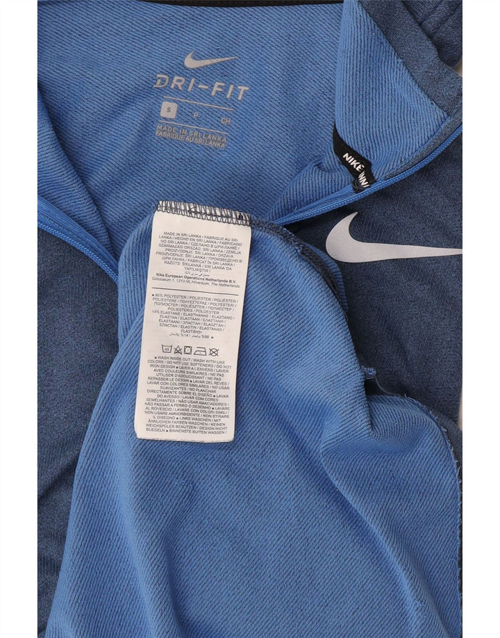 Nike Herren Dri Fit Pullover-Trainingsanzug mit Reißverschluss, Größe S, Blau, Polyester