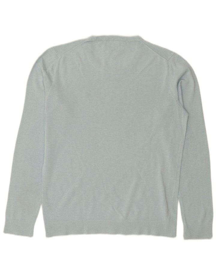 Tommy Hilfiger Herren-Pullover mit Rundhalsausschnitt, Größe L, Blau