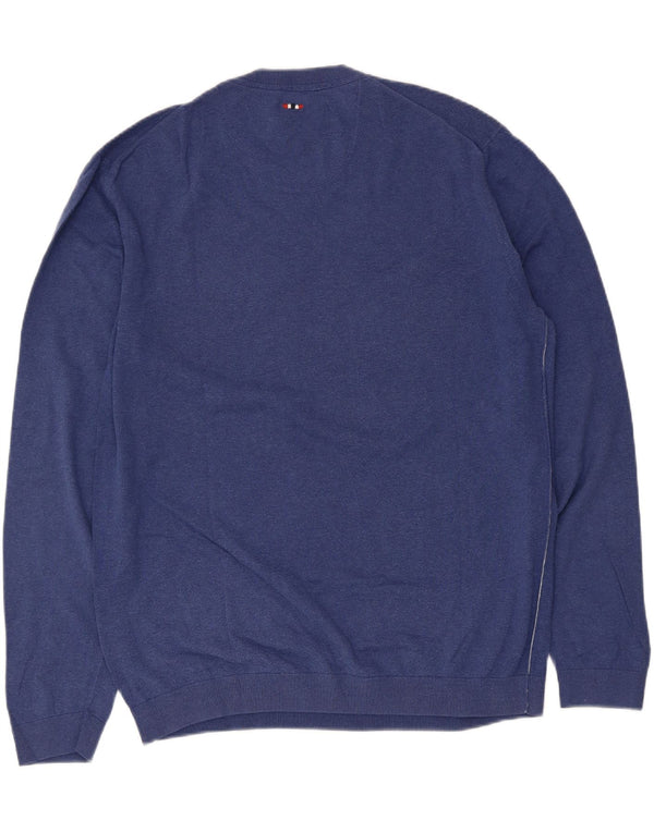 Napapijri Herren Geographic Rundhalspullover Pullover 2XL Blau Baumwolle