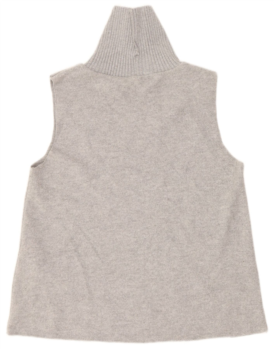 Zara Damen Weste Top UK 12 Mittelgraues Polyester