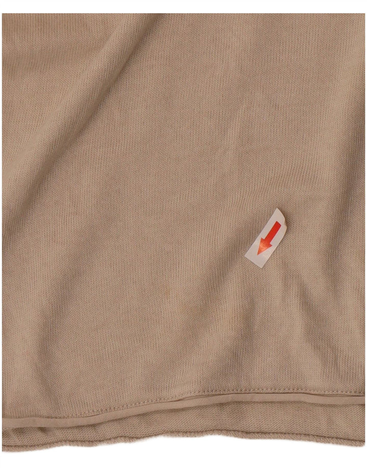 Zara Herren T-Shirt Top Large Beige Baumwolle