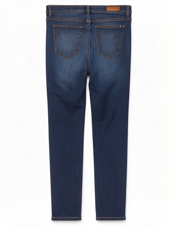 Tommy Hilfiger Damen High Waist Tapered Jeans US 14 XL W32 L28 Blaue Baumwolle