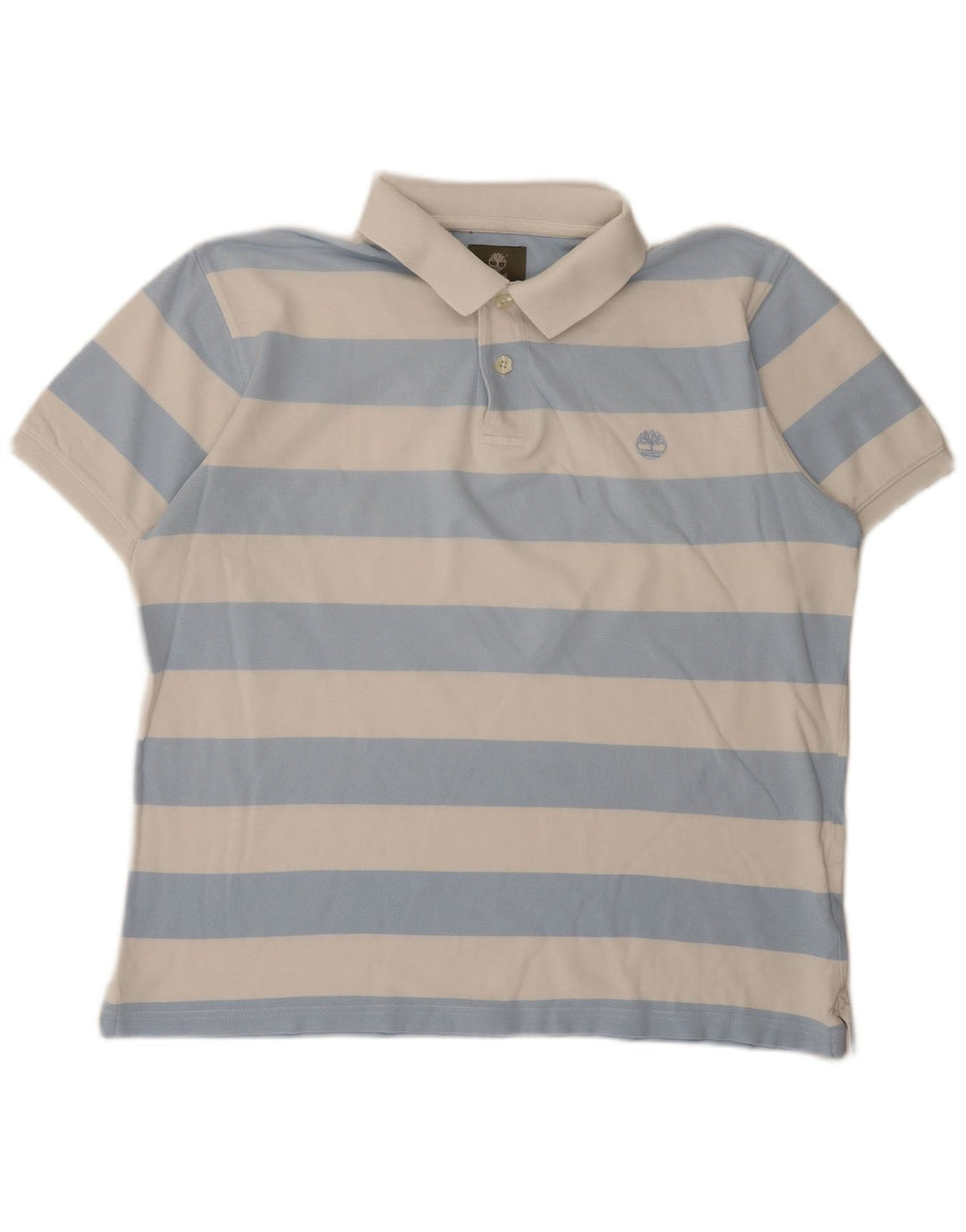 Timberland Herren-Poloshirt mit normaler Passform, groß, blau gestreift, Baumwolle