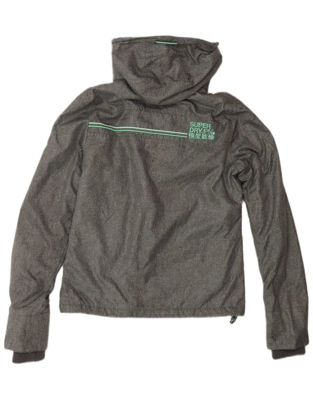 SUPERDRY Damen The Windcheater Graphic Windjacke UK 8 Small Grau