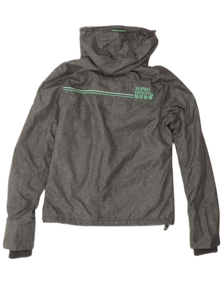 SUPERDRY Damen The Windcheater Graphic Windjacke UK 8 Small Grau