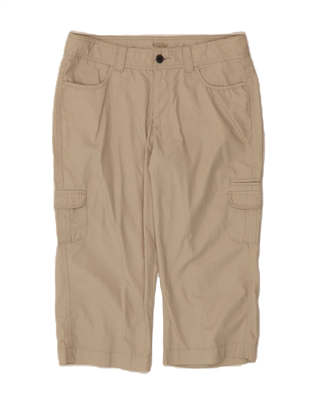 LEE Womens Riders Bermuda Cargo Shorts US 10 Large W30  Beige Cotton Vintage Lee and Second-Hand Lee from Messina Hembry 