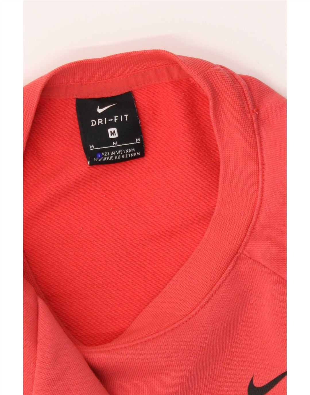 Nike Damen Dri Fit Crop Graphic Sweatshirt Pullover UK 14 Mittelrosa