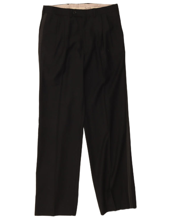 Pierre Cardin Mens Pegged Suit Hose IT 48 Medium W30 L30 Schwarz