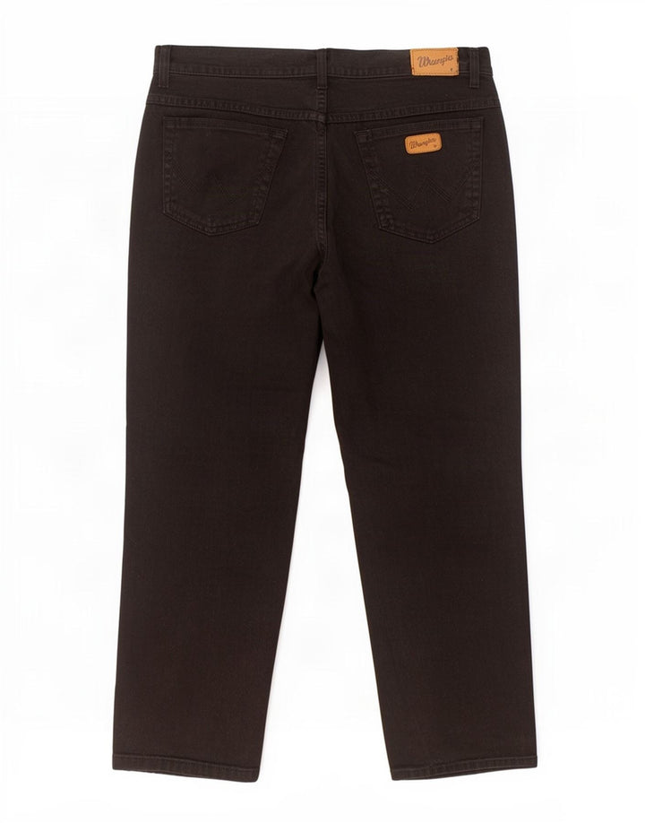 Wrangler Herren Straight Jeans W38 L29 Schwarze Baumwolle
