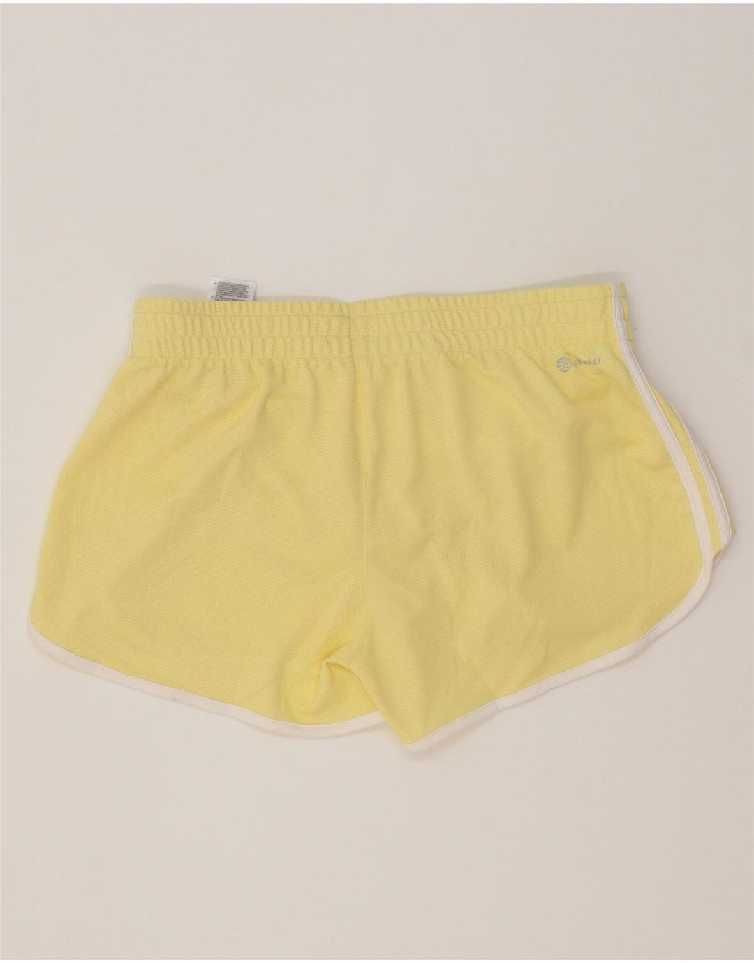 Adidas Damen Sportshorts UK 12 Mittelgelbes Polyester