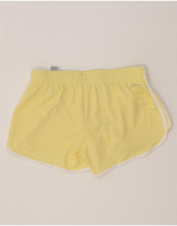 Adidas Damen Sportshorts UK 12 Mittelgelbes Polyester
