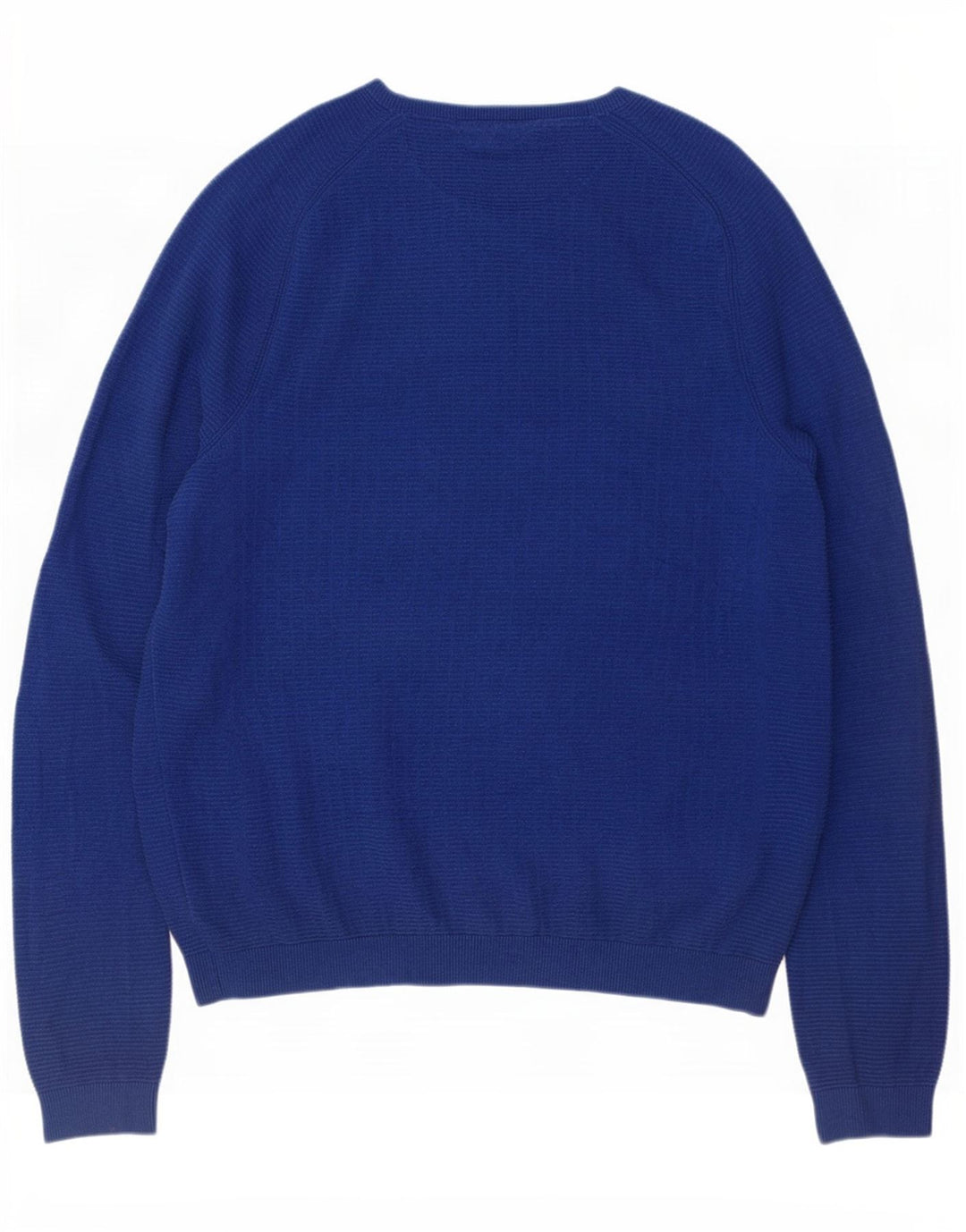 Ted Baker Herren-Pullover mit U-Boot-Ausschnitt, groß, aus blauer Baumwolle