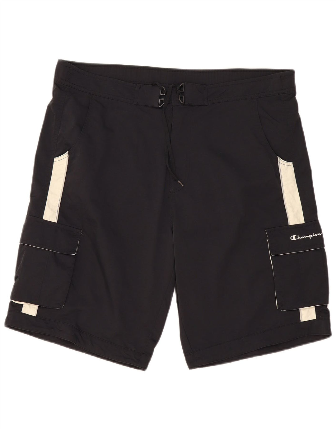 CHAMPION Mens Cargo Swimming Shorts XL  Black Colourblock Polyamide