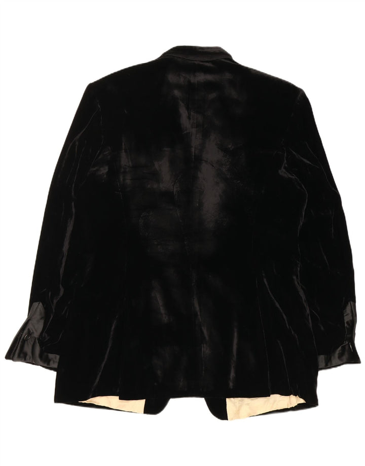 Paul Smith Herren-Blazer aus Velours mit 2 Knöpfen, UK 44, 2XL, schwarze Viskose