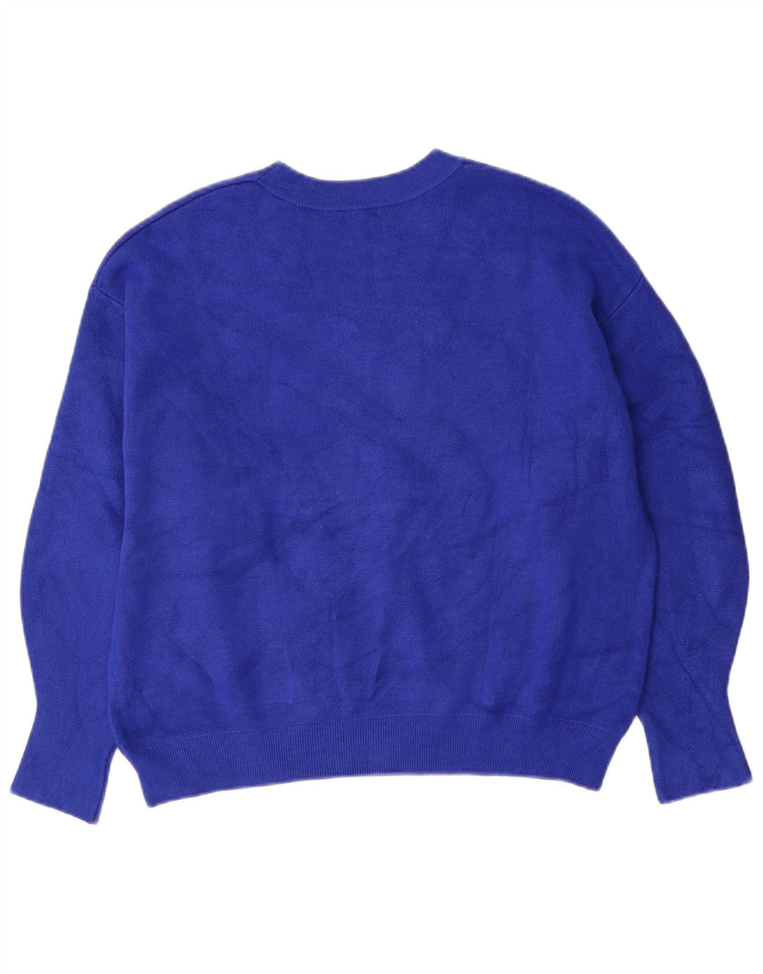 Guess Damen-Pullover mit grafischem Rundhalsausschnitt, Gr. 14, Mittelblau