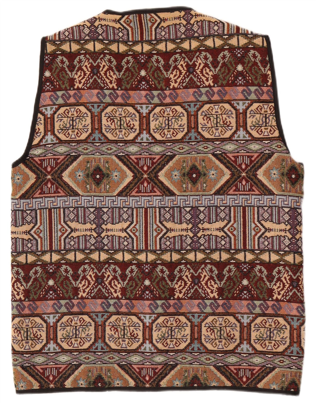 Vintage Herren Weste XL Braun Geometrisch