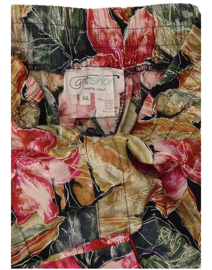 Vintage Damen Bermuda Shorts IT 44 Medium W28 Mehrfarbig geblümt