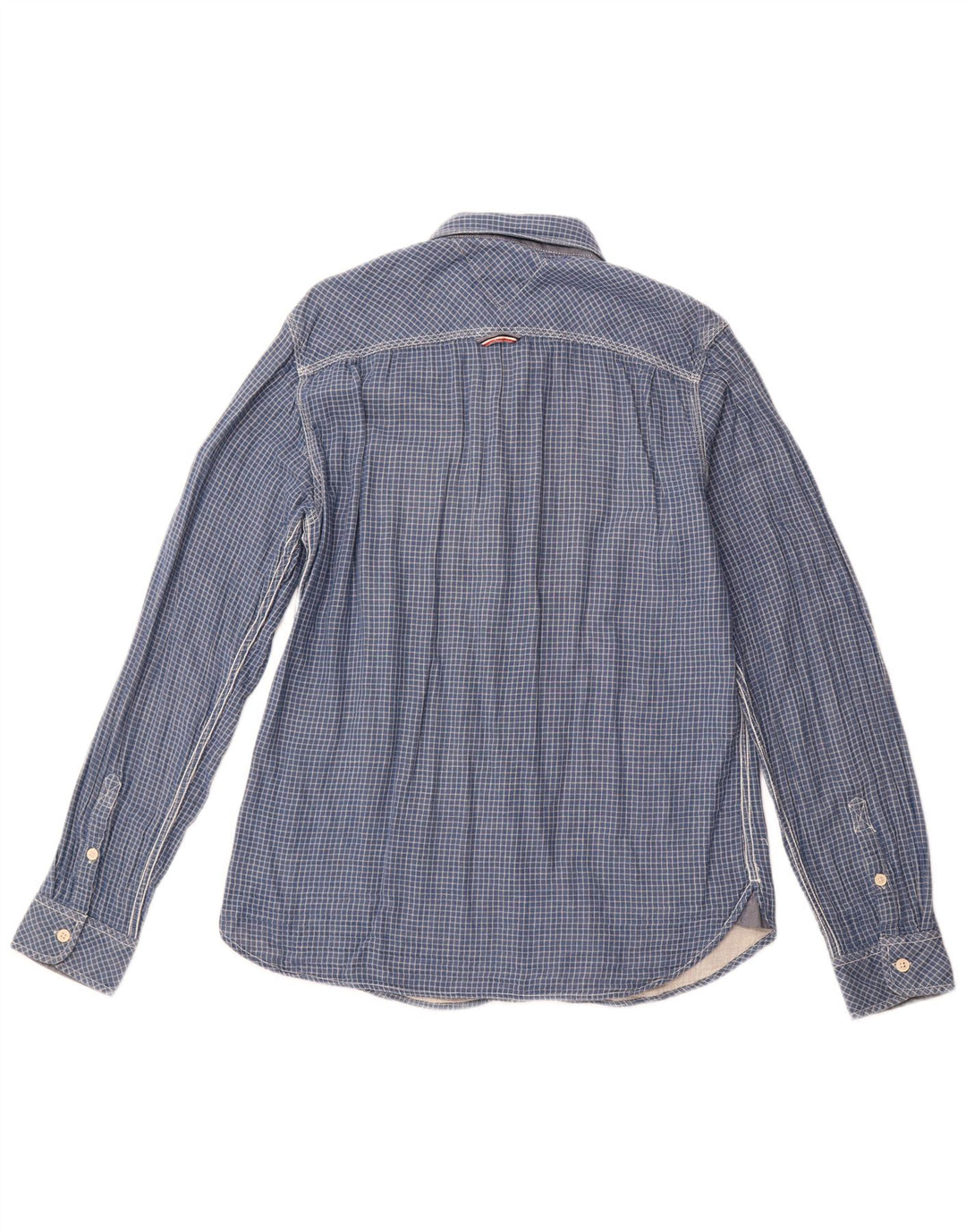 TOMMY HILFIGER Herrenhemd Medium Navy Blue Check Baumwolle