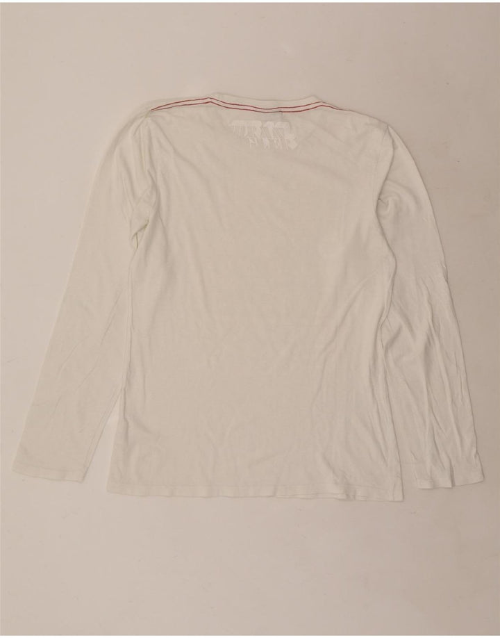 Wrangler Mens Graphic Top Langarm Small Grau Baumwolle