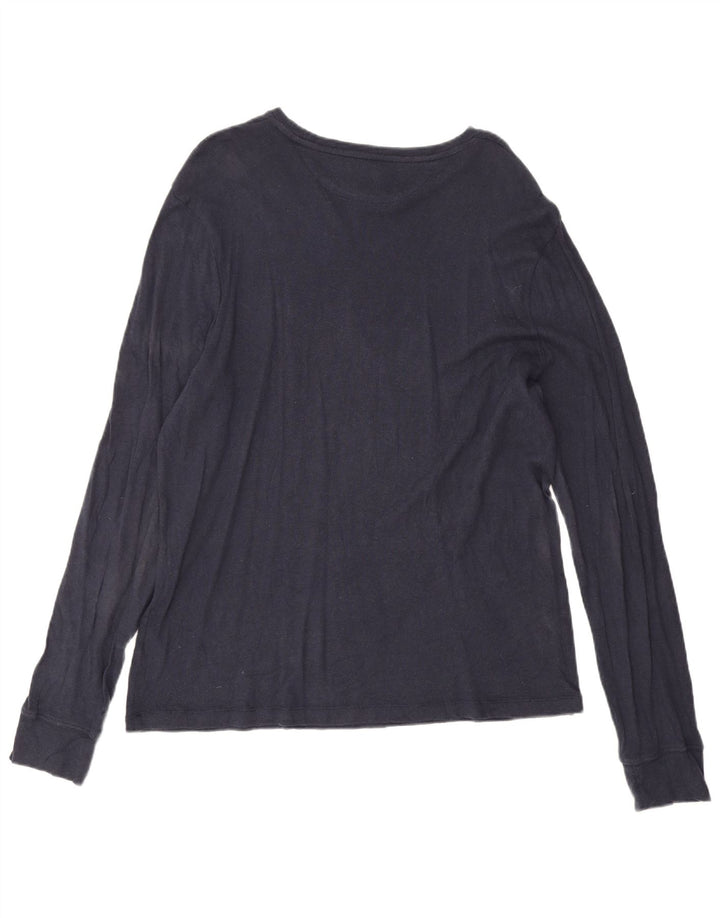 J. Crew Herren-Top, langärmelig, XL, Marineblau, Baumwolle