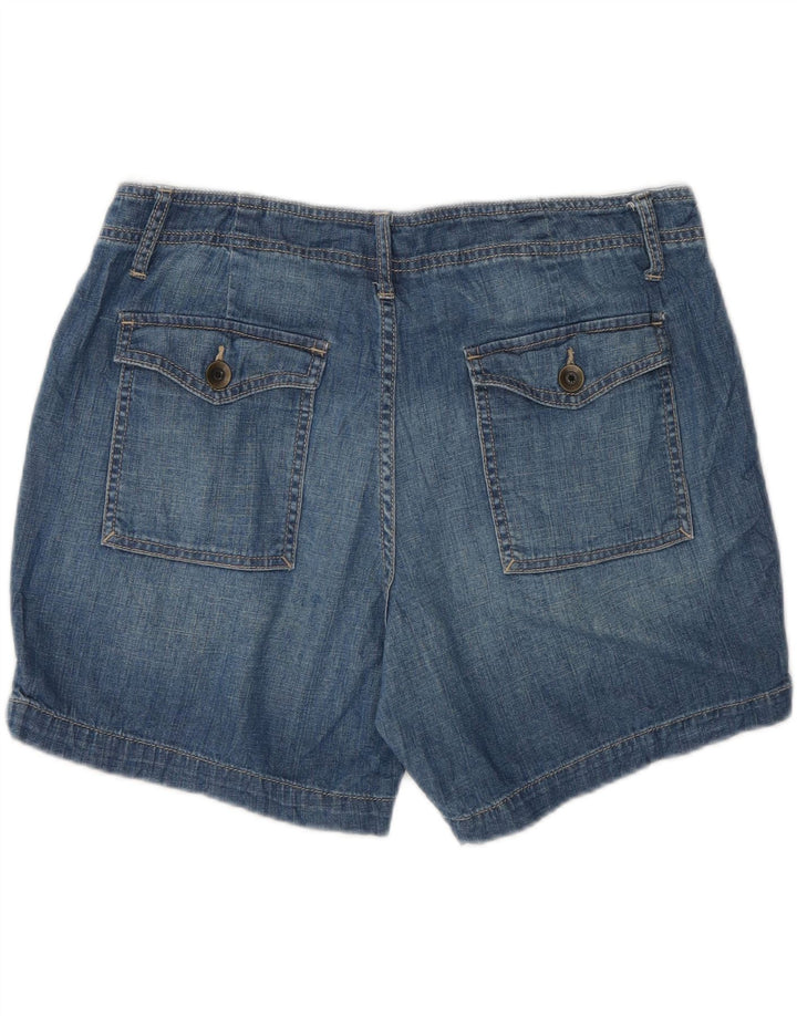 EDDIE BAUER Womens Cargo Denim Shorts US 8 Medium W32  Blue Cotton Vintage Eddie Bauer and Second-Hand Eddie Bauer from Messina Hembry 
