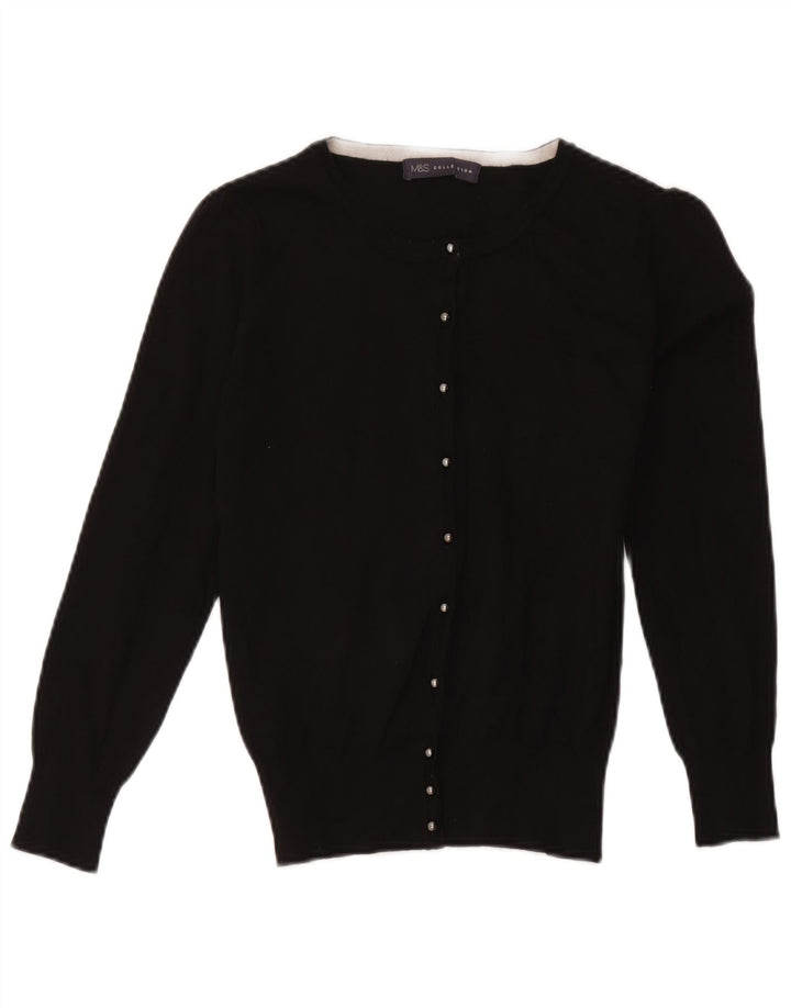 Marks & Spencer Damen-Cardigan-Pullover UK 10 Small Schwarz